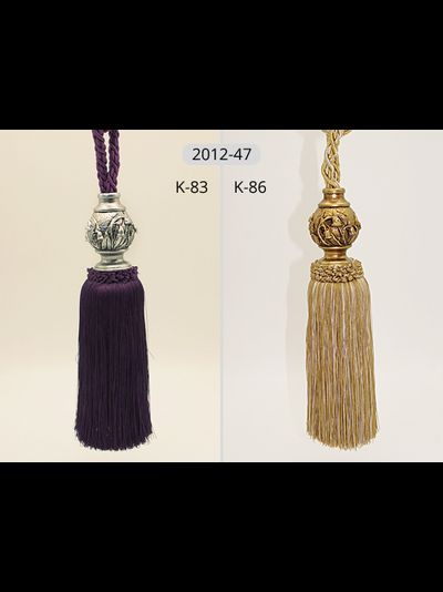 Арт. 2012-47 New. Кисти для штор с цветочным декором, 85 см