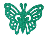 Бабочка ажурная, зелёный, 5,5*4,5 см.