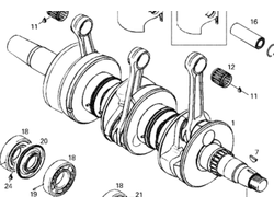 Коленвал оригинал BRP 420888034 для BRP Ski-Doo (Crankshaft Ass'y)