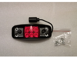 Габаритный фонарь LED черный корпус 12V/24V  (красный)