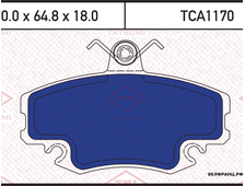 Колодки передние Renault Logan Sandero Symbol до 2014г. TATSUMI аналог 7711130071