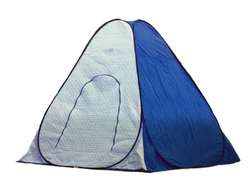 Зимняя палатка не утепленная "УЛОВ" (Цвет: Бело-синий) (2.00м × 2.00м × 1.70м) №1202А