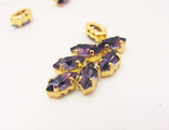 Наветт 4х8 мм цвет Purple Velvet #119,оправа Золото
