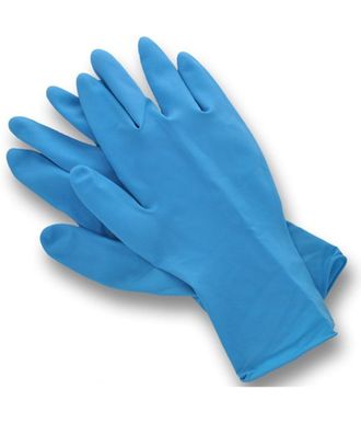Перчатки латексные синие повышенной прочности 25 пар.