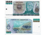 Аргентина 1000 песо аргентино 1984 г.