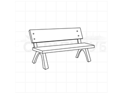 Штамп для скрапбукинга деревянная скамейка