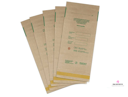 Крафт-пакеты бумажные, самоклеящиеся 100х200, 100шт. Коричневые