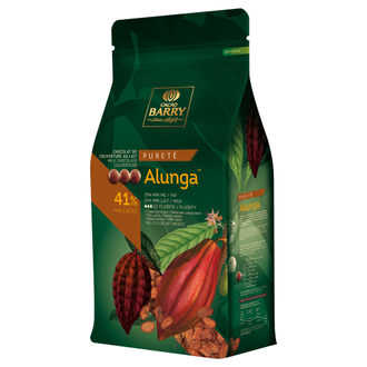 Шоколад-кувертюр молочный Alunga 41% Cacao Barry, 100 гр