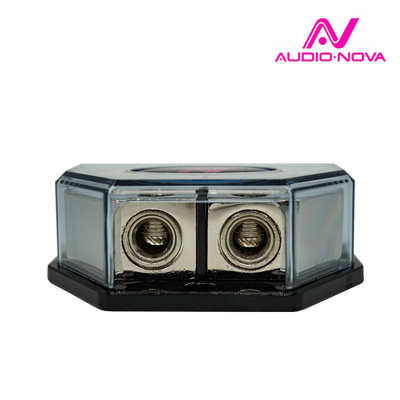 AUDIO NOVA DB24S Распределитель питания спаренный. Входы 1 х 0-4Ga (54-20мм²). Выходы 2 х 4-8Ga