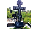 Христианский памятник - гранитный крест на могилу