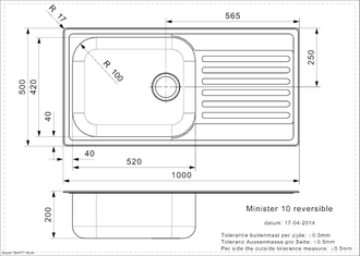 Мойка Reginox Minister R 10 OKG lux