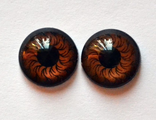 Глаза хрустальные клеевые пластиковые,, 6 мм, темно-коричневые, арт. ГХ05