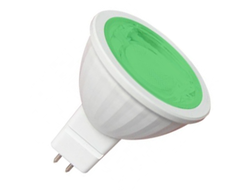 Лампа светодиодная Ecola MR16 GU5.3 220V 9W Зеленый прозр. 47x50 M2CG90ELT