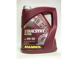 08057 Масло моторное MANNOL  Stahlsynt Ultra SAE 5W50 SL/CF синтетическое, 4 л.