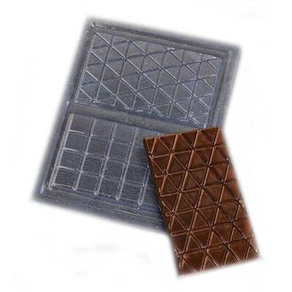 Форма пластиковая для шоколада &quot;ДВОЙНАЯ Плитка шоколада №1&quot; 26,5x21 см
