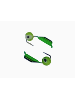 Мормышка вольфр. МАСТИВ Безнасадка 2,5 чёрный+зелёный, окунёвый глаз, 0,5гр. (зелёный) арт.564