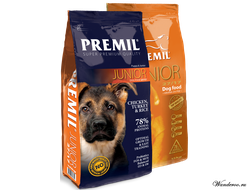 Premil Junior Премил Юниор корм для щенков и собак средних пород,  с курицей, индейкой и тунцом 3 кг.