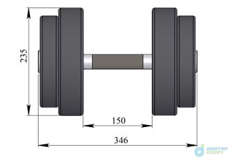 Гантель профессиональная 37,5 кг