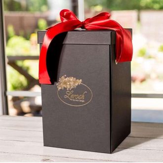 Подарочная коробка для розы в колбе Lerosh - 43 см, Черная