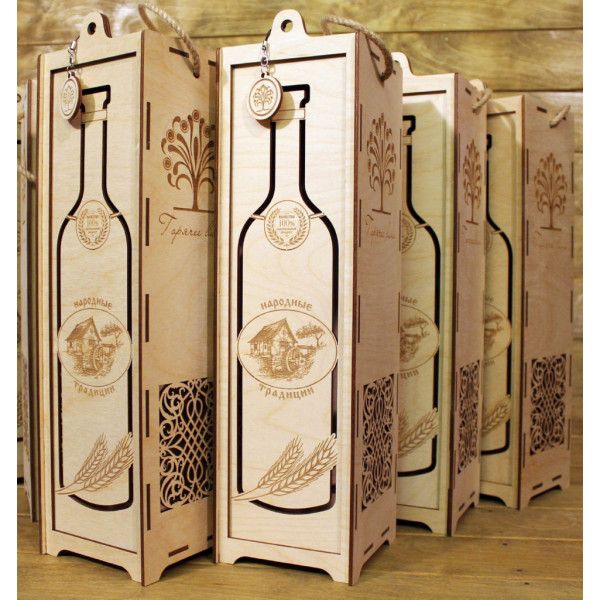 Коробка для вина из фанеры