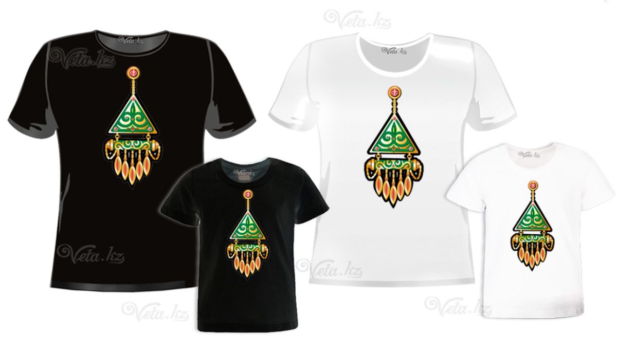 футболки с женскими казахскими принтами