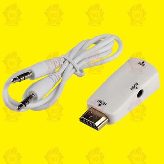 Переходник HDMI - VGA Converter + Audio (Адаптер-конвертер) White