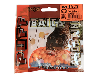 Пуф Puff &quot;Fish-ka&quot; Baits Floating/ 7-9мм/ 100шт., аромат МЁД