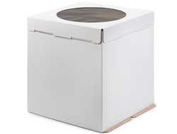 Коробка для торта ПЛОТНАЯ картонная С ОКНОМ, 50*50 * высота 50 см