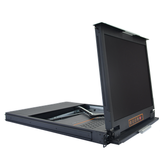 Выдвижная LCD KVM консоль с монитором Kinan 19", Dual Rail, PS/2, USB, Клавиатура Ultra-Slim, Тачпад, TFT-дисплей, 8 портов, каскадное подключение до 256 устройств, разрешение до 1280x1024 75Hz, локальная (без удаленного доступа через интернет) (DL1908) Выдвижная LCD KVM консоль с монитором Kinan 19", Dual Rail, PS/2, USB, Клавиатура Ultra-Slim, Тачпад, TFT-дисплей, 8 портов, каскадное подключение до 256 устройств, разрешение до 1280x1024 75Hz, локальная (без удаленного доступа через интернет) (DL1908)