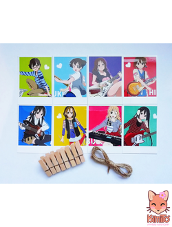 K-ON гирлянда из ломо-карточек с прищепками