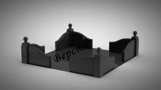 Ограда из черного гранита №2