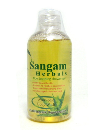 Гель для душа с Алоэ "Ним и Тулси" (Neem and Tulsi) Sangam Herbals, 200 мл