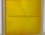 Стеклоблок Vitrablok (Чехия) &quot;Волна&quot;, окрашенный внутри, Медовый матовый