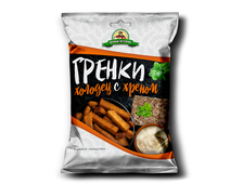 Гренки ржаные со вкусом Холодца и Хрена, ТМ Пенные Истории, в упаковке 75 гр