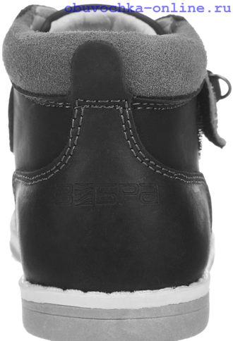 Ботинки "Зебра" комб.кожа черный каблук Томаса арт:10512-1 размеры:21(на 22 размер) большемерят!