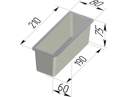 Хлебная форма Тостерная 210 х 80 х 75 мм