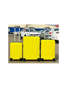 Комплект из 3х чемоданов ABS Olard ракушки S,M,L желтый