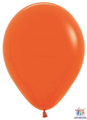 Оранжевый 30 см ( шар +обработка + гелий + лента )