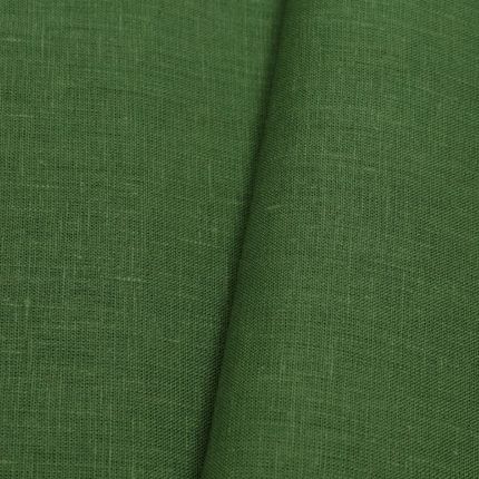 Льняная ткань цвета зеленой травы