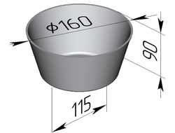 Хлебная форма Л17Б (160 х 115 х 90 мм)