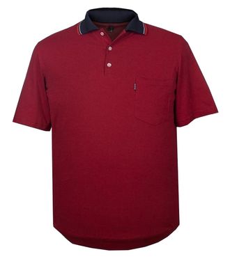 Рубашка-поло мужская большого размера Артикул: Ф &quot;поло&quot;-1П (Цвет: бордо)  Размеры  76-78