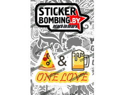 Стикер - Beer and Pizza