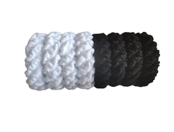 Резинки для волос черно-белые, размер 5 см, набор из 10шт