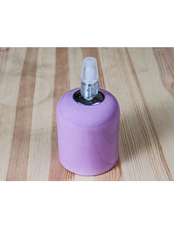 Цветной керамический электропатрон, сиреневый цвет, артикул M1 Lilla