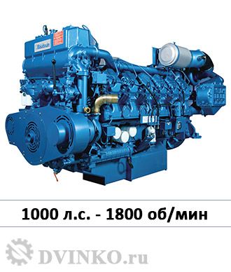 Судовой двигатель Baudouin 12M26.2C1000-18 1000 л.с. 1800 об/мин