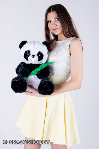 Плюшевая панда с веткой 65 см.