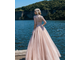 Пудровое розовое пышное платье "Эльза" прокат Уфа