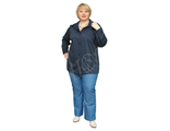 Практичная туника-рубашка Арт. 4166 (Цвет джинсовый синий)  Размеры 54-84