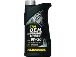 07980 Масло Mannol 7703 О.Е.М. for Peugeot Citroen  SAE 5W-30 1 л.синтетическое