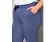 Стильные брюки-джоггеры из &quot;футера&quot; с начёсом арт. 1603034 (синий) Размер 70